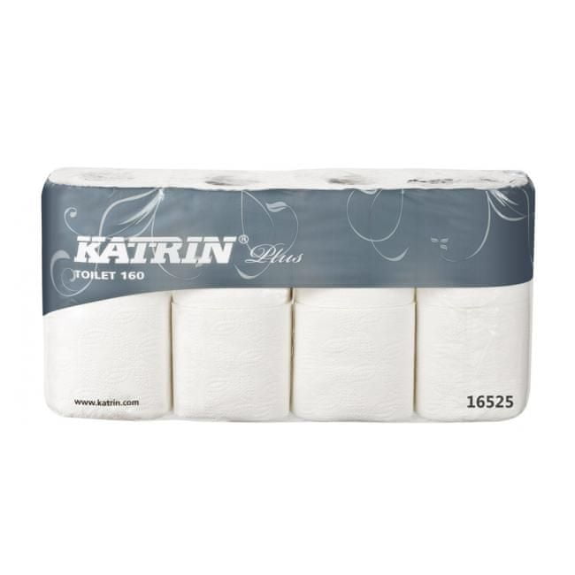 Katrin Toaletný papier 3-vrstvový Plus Toilet 160, návin 17,25 m (8 ks)